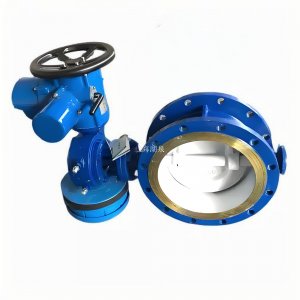 上海湖泉電動蝶閥D943H-16C\DN450法蘭三偏心